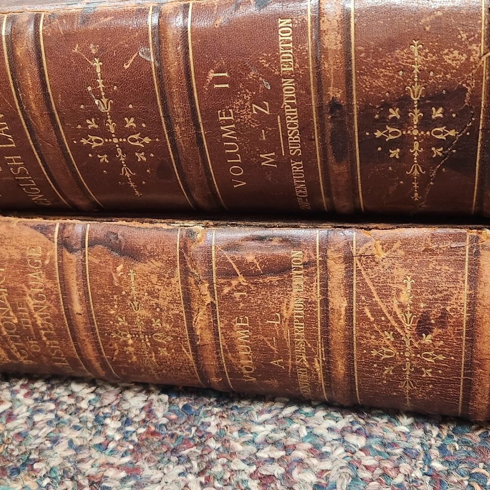 Vintage Leather Bound Books  Antique Standard Dictionary of the English Language